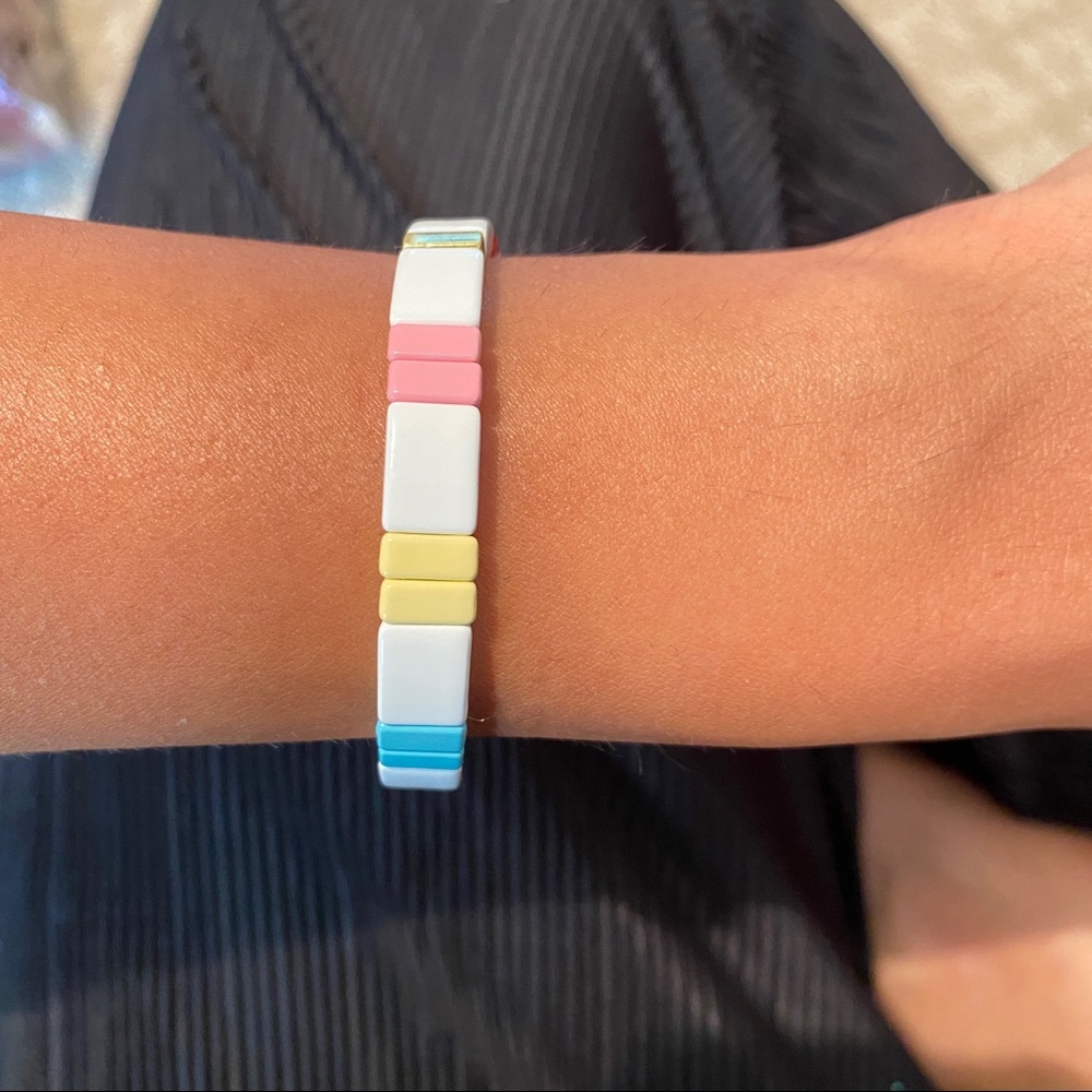Enamel Tile Bracelet - Pastel Multi